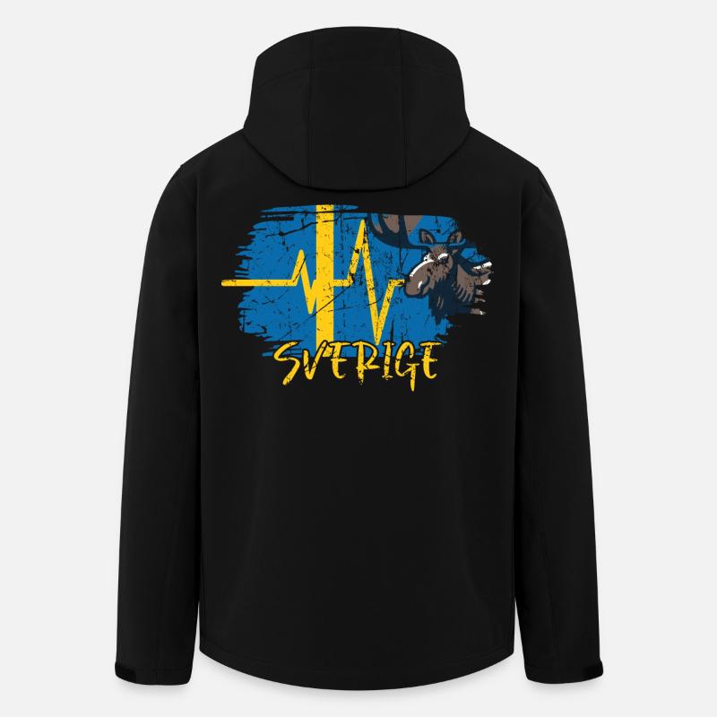 Schweden Herzschlag - Recycelte Männer Softshell-Jacke von Stanley/Stella - Schwarz
