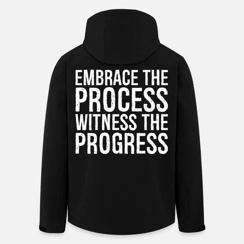 embrace the process witness the progress - Men’s Recycled Softshell Jacket by Stanley/Stella - black