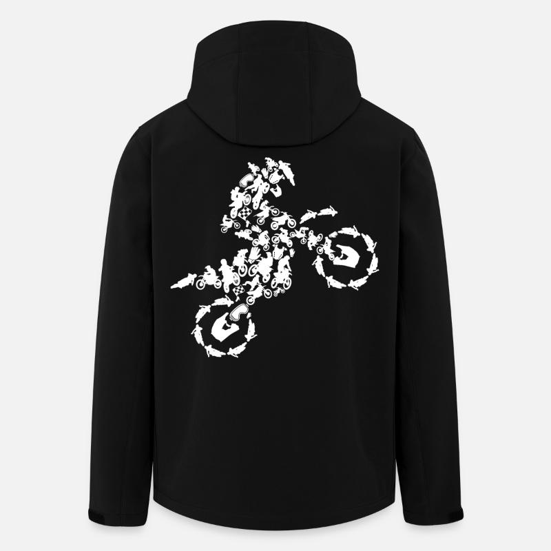 Motocross Silhouette - Men’s Recycled Softshell Jacket by Stanley/Stella - black