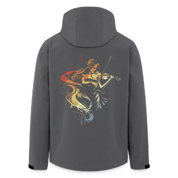 Fille violon - Veste softshell homme en polyester recyclé Stanley/Stella - noir - Dos - AI Model Male 185 light (185cm)