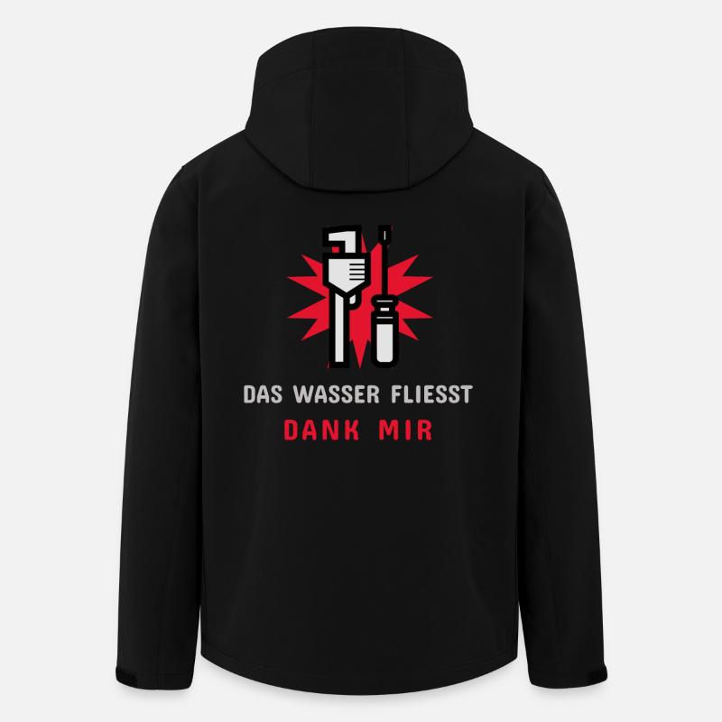 Das Wasser Fließt Dank Mir - Recycelte Männer Softshell-Jacke von Stanley/Stella - Schwarz