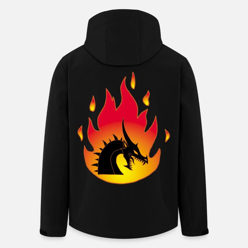 Feuer-Drache - Recycelte Männer Softshell-Jacke von Stanley/Stella - Schwarz