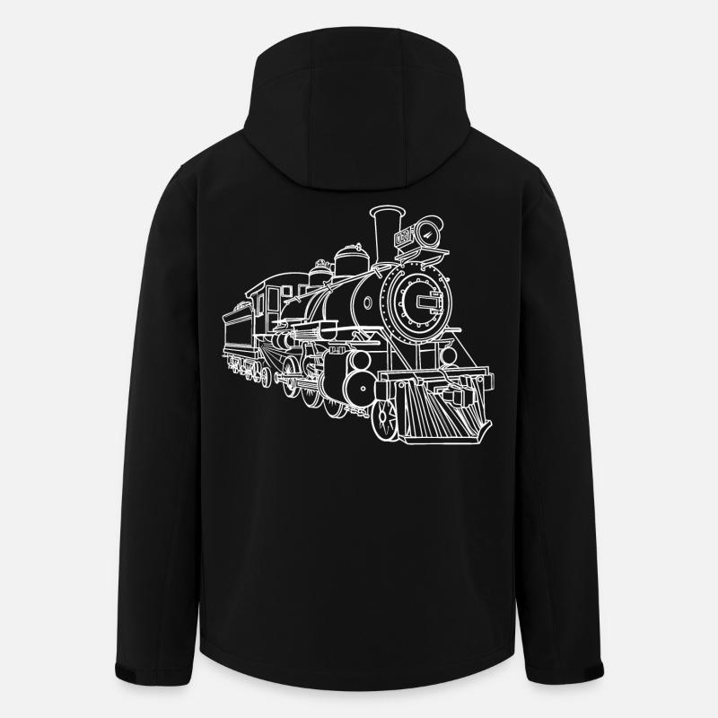 Eisenbahn Skizze - Recycelte Männer Softshell-Jacke von Stanley/Stella - Schwarz