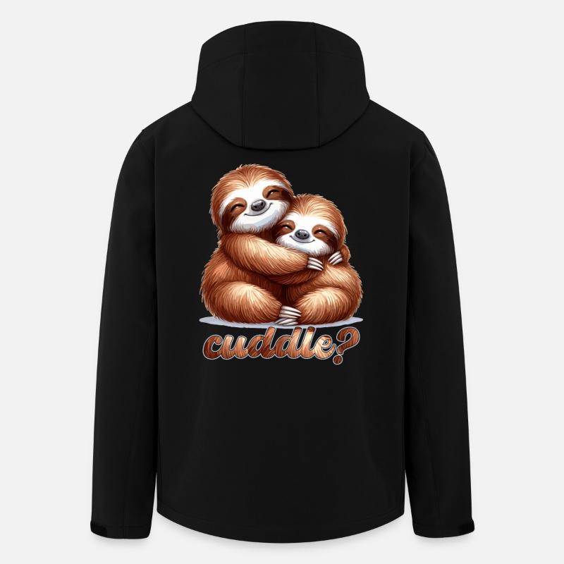 Sloths Sloth Snuggle Gift - Men’s Recycled Softshell Jacket by Stanley/Stella - black