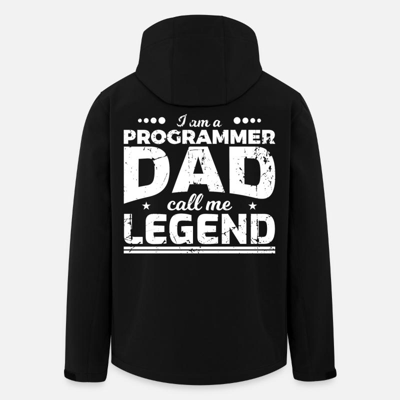 Coder Papa - Recycelte Männer Softshell-Jacke von Stanley/Stella - Schwarz