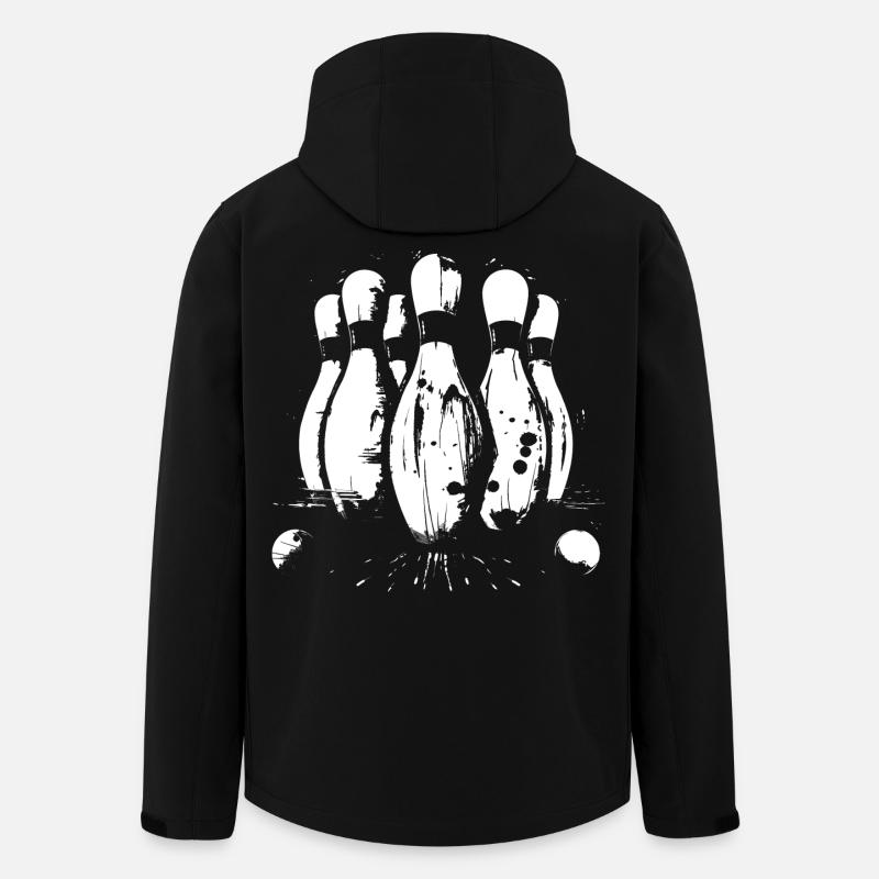 Bowling Spiel Grafik - Recycelte Männer Softshell-Jacke von Stanley/Stella - Schwarz