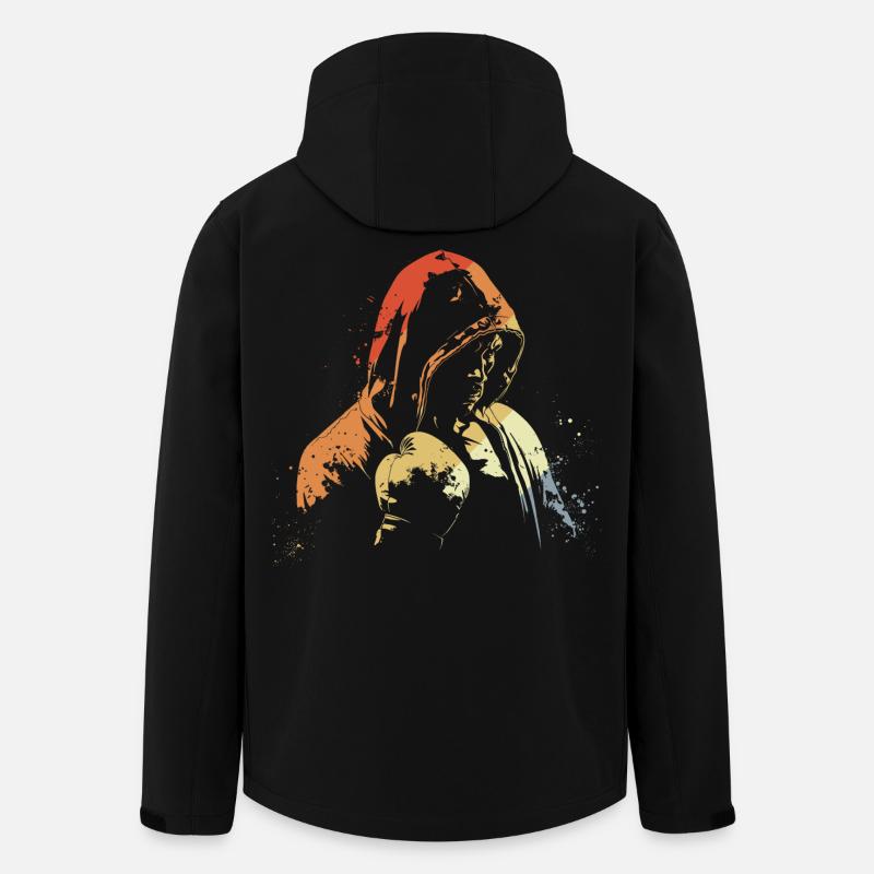 Retro Kickboxen - Recycelte Männer Softshell-Jacke von Stanley/Stella - Schwarz