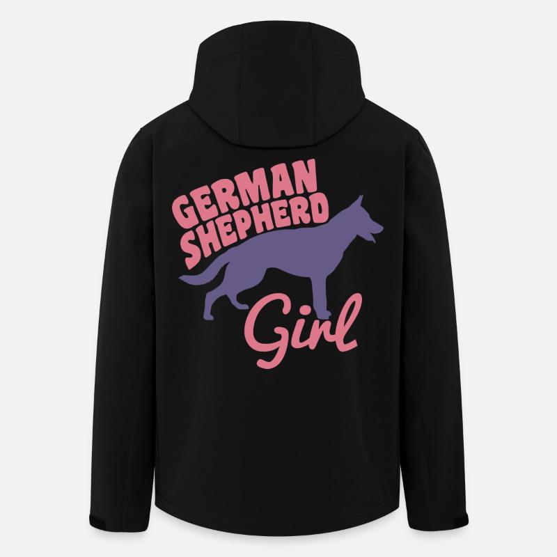 Schäferhund Mädchen - Recycelte Männer Softshell-Jacke von Stanley/Stella - Schwarz