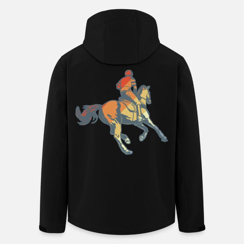 Reitsport - Recycelte Männer Softshell-Jacke von Stanley/Stella - Schwarz