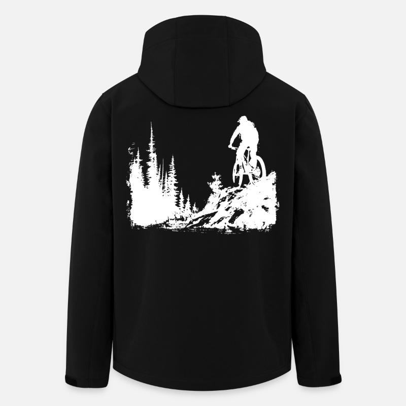 Croquis de VTT - Veste softshell homme en polyester recyclé Stanley/Stella - noir