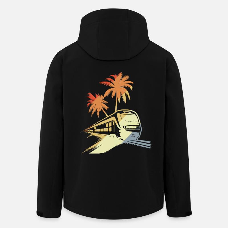 Eisenbahn Porträt - Recycelte Männer Softshell-Jacke von Stanley/Stella - Schwarz