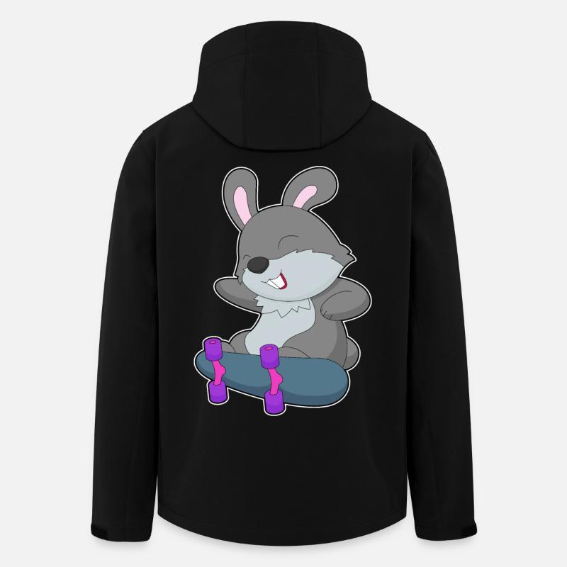 Bunny Skater Skateboard - Men’s Recycled Softshell Jacket by Stanley/Stella - black