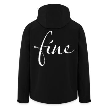 Fine – Votre déclaration pour de super bonnes journées - Veste softshell homme en polyester recyclé Stanley/Stella - noir - Dos - AI Model Male 185 light (185cm)