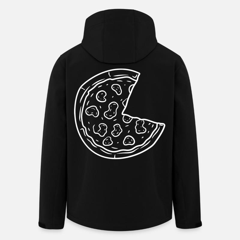 Pizza Sketch - Men’s Recycled Softshell Jacket by Stanley/Stella - black