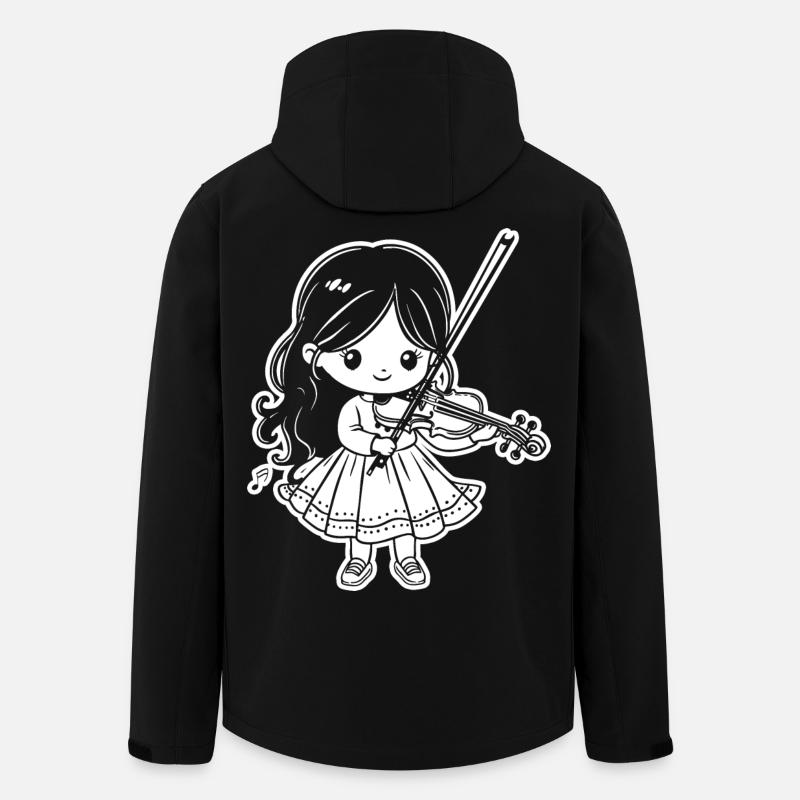 Violons Filles - Veste softshell homme en polyester recyclé Stanley/Stella - noir