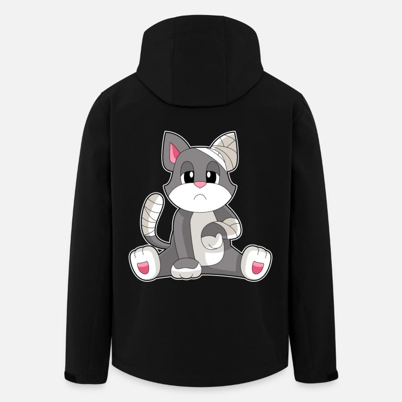 Bandage pour chat - Veste softshell homme en polyester recyclé Stanley/Stella - noir