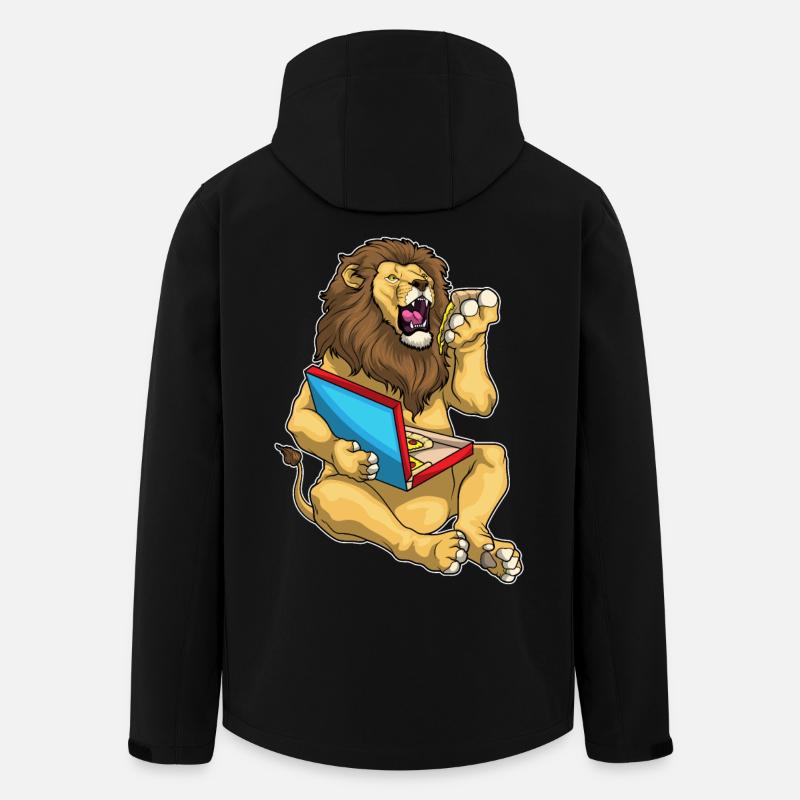 Lion Pizza - Men’s Recycled Softshell Jacket by Stanley/Stella - black