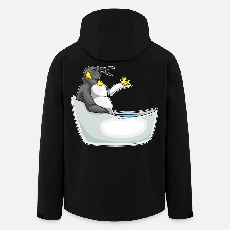 Pingouin Baignoire Canard - Veste softshell homme en polyester recyclé Stanley/Stella - noir
