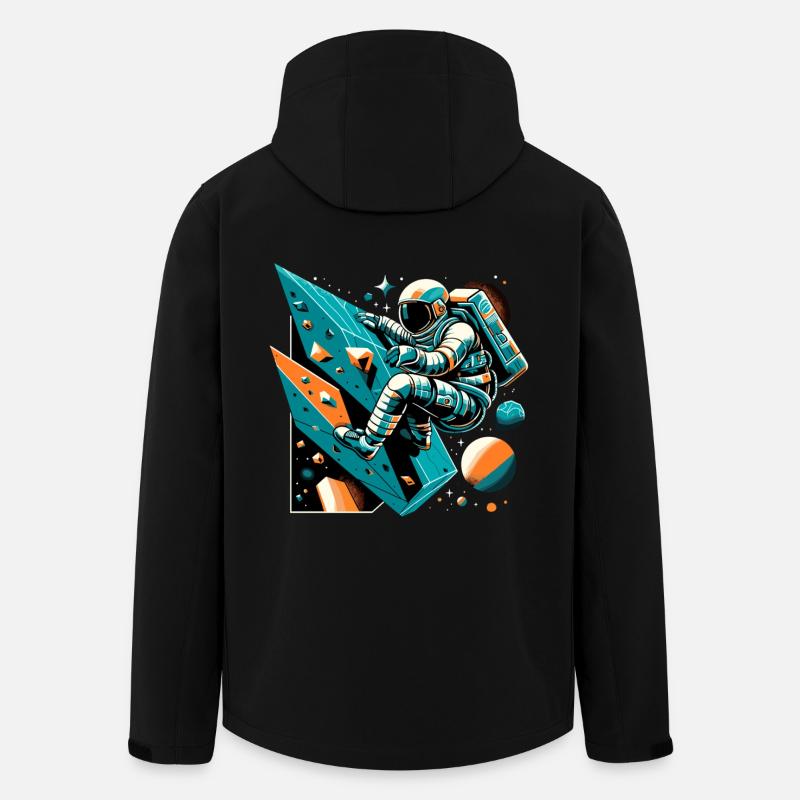 Bouldering Astronaut Gift - Men’s Recycled Softshell Jacket by Stanley/Stella - black