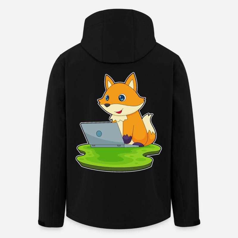 Fox Laptop - Men’s Recycled Softshell Jacket by Stanley/Stella - black