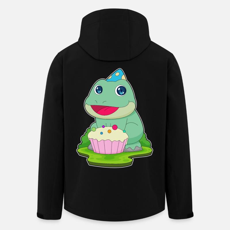 Cupcake d’anniversaire grenouille - Veste softshell homme en polyester recyclé Stanley/Stella - noir