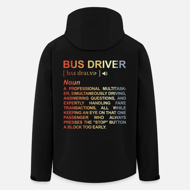 Signification du chauffeur de bus - Veste softshell homme en polyester recyclé Stanley/Stella - noir