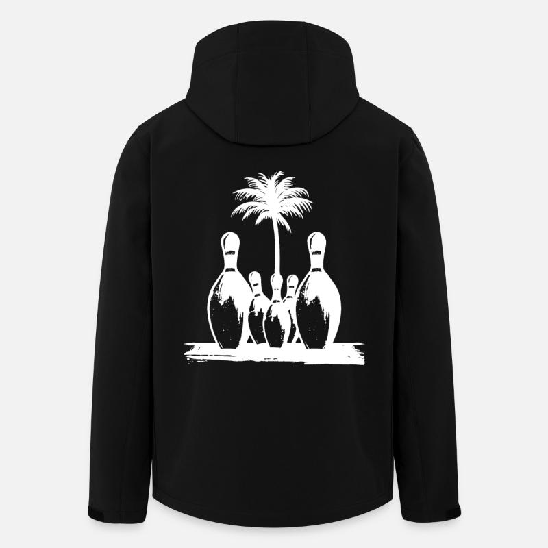 Bowling Drawing - Men’s Recycled Softshell Jacket by Stanley/Stella - black