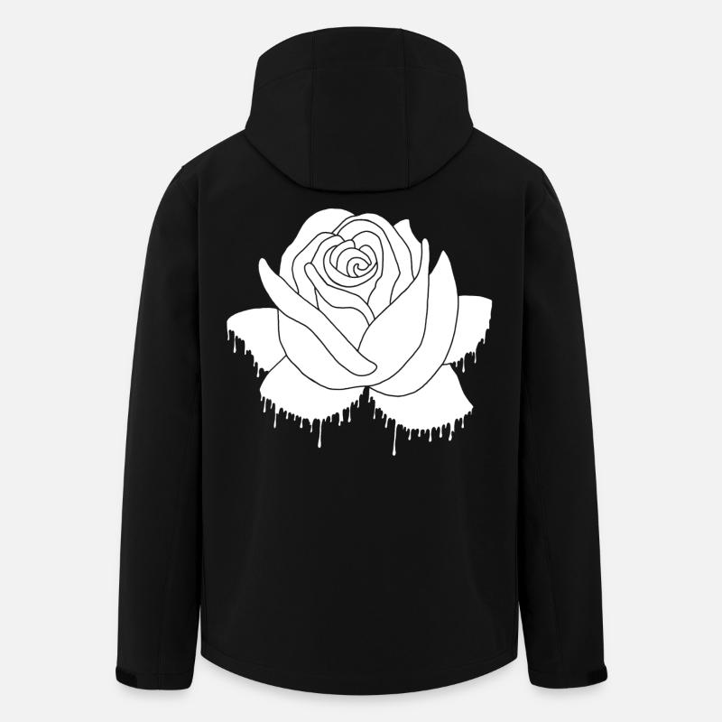 Graffiti einer weißen Rose - Recycelte Männer Softshell-Jacke von Stanley/Stella - Schwarz