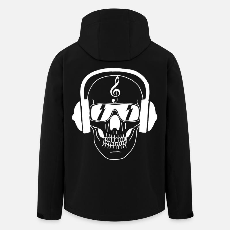 Musikerschädel (weiß) - Recycelte Männer Softshell-Jacke von Stanley/Stella - Schwarz