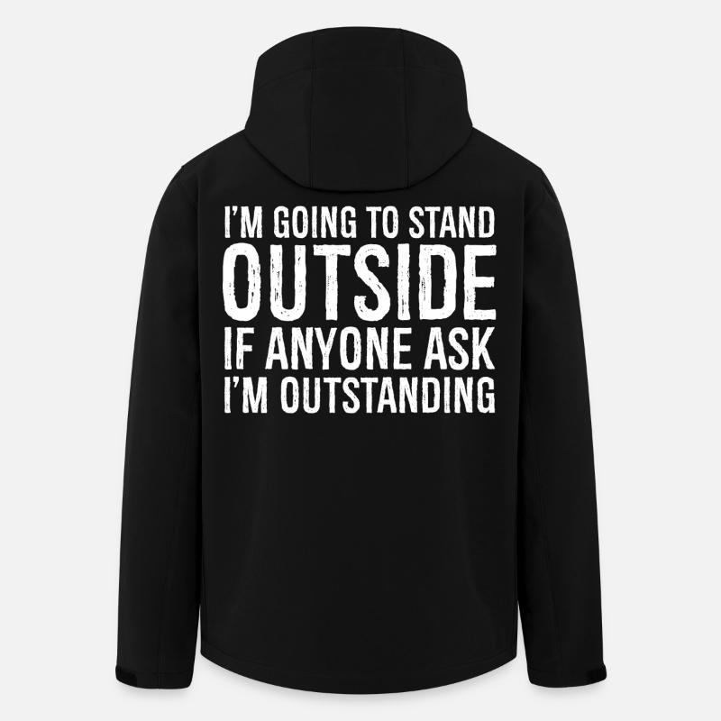 I'm going to stand outside - Men’s Recycled Softshell Jacket by Stanley/Stella - black