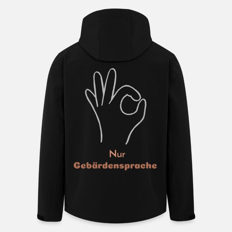 Nur Gebärdensprache - Recycelte Männer Softshell-Jacke von Stanley/Stella - Schwarz