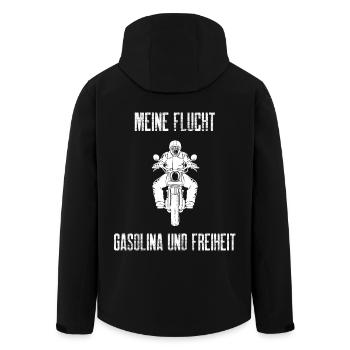 Mon évasion : Gasolina et la liberté - Veste softshell homme en polyester recyclé Stanley/Stella - noir - Dos - AI Model Male 185 light (185cm)