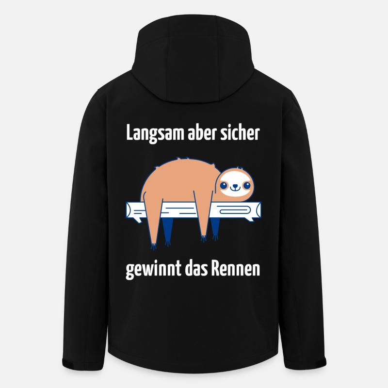 Entspannte Faultier-Stimmung - Recycelte Männer Softshell-Jacke von Stanley/Stella - Schwarz