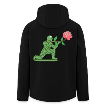 Soldat de la paix - Veste softshell homme en polyester recyclé Stanley/Stella - noir - Dos - AI Model Male 185 light (185cm)