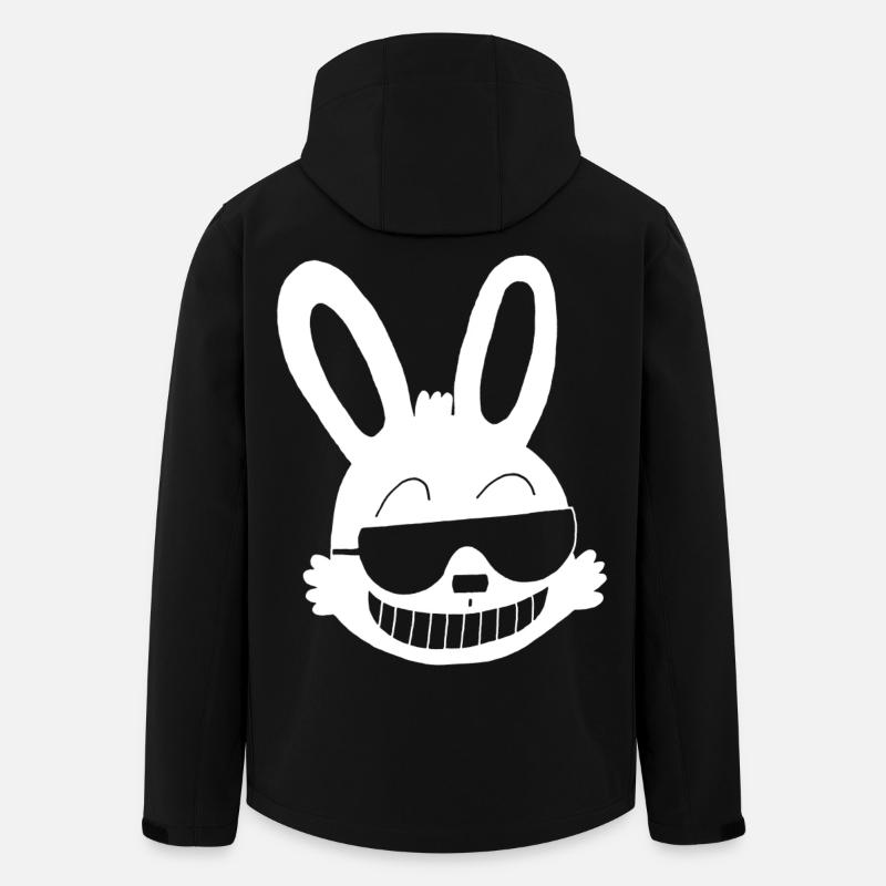 White rabbit showing off - Men’s Recycled Softshell Jacket by Stanley/Stella - black