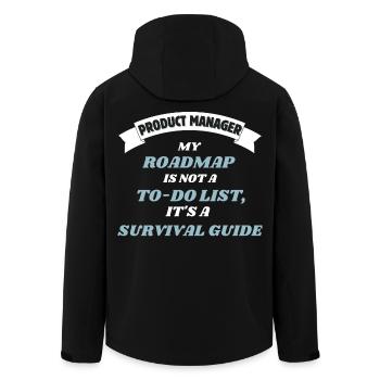Product Manager - Roadmap - Men’s Recycled Softshell Jacket by Stanley/Stella - black - Back - AI Model Male 185 light (185cm)