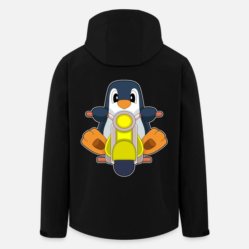 Moto pingouin - Veste softshell homme en polyester recyclé Stanley/Stella - noir