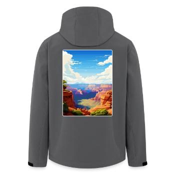 Grand Canyon Nationalpark Arizona Reiseposter - Recycelte Männer Softshell-Jacke von Stanley/Stella - Schwarz - Hinten - AI Model Male 185 light (185cm)