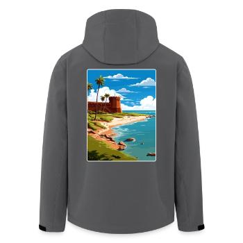 Trockener Tortugas Nationalpark Reiseposter Souvenir - Recycelte Männer Softshell-Jacke von Stanley/Stella - Schwarz - Hinten - AI Model Male 185 light (185cm)