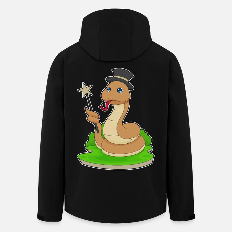 Serpent Sorcier Baguette - Veste softshell homme en polyester recyclé Stanley/Stella - noir