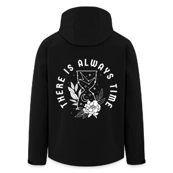 Citation du temps Sablier Fleurs - Veste softshell homme en polyester recyclé Stanley/Stella - noir - Dos - AI Model Male 185 light (185cm)