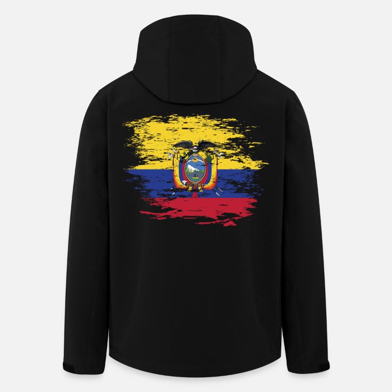 Ecuador flag used - Men’s Recycled Softshell Jacket by Stanley/Stella - black