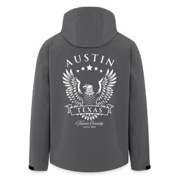 Austin Texas American Vintage Eagle - Veste softshell homme en polyester recyclé Stanley/Stella - noir - Dos - AI Model Male 185 light (185cm)