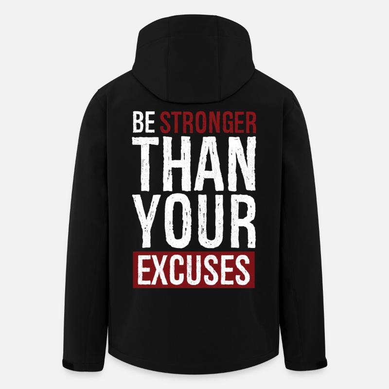 be stronger than your excuses - Veste softshell homme en polyester recyclé Stanley/Stella - noir