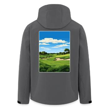Tpc San Antonio Golf Reise Poster Souvenir WPA - Recycelte Männer Softshell-Jacke von Stanley/Stella - Schwarz - Hinten - AI Model Male 185 light (185cm)