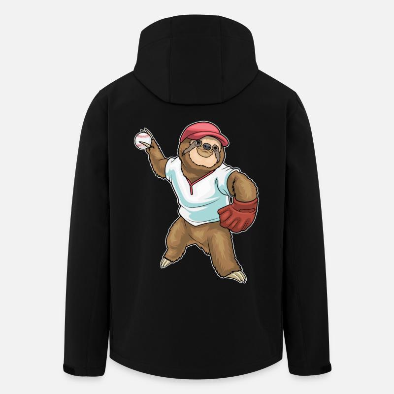 Gant de baseball Sloth - Veste softshell homme en polyester recyclé Stanley/Stella - noir