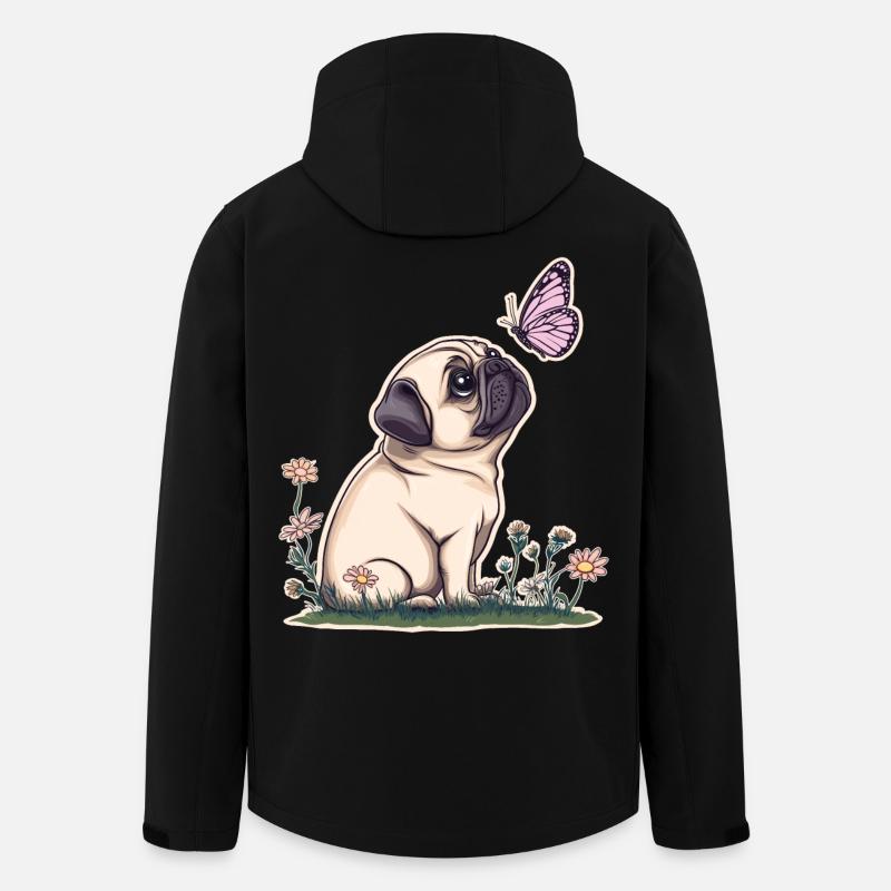 Carlin avec papillon - Veste softshell homme en polyester recyclé Stanley/Stella - noir