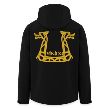 Wikinger Goldener Drache - Recycelte Männer Softshell-Jacke von Stanley/Stella - Schwarz - Hinten - AI Model Male 185 light (185cm)