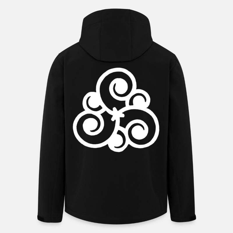 White flower and nature - Men’s Recycled Softshell Jacket by Stanley/Stella - black
