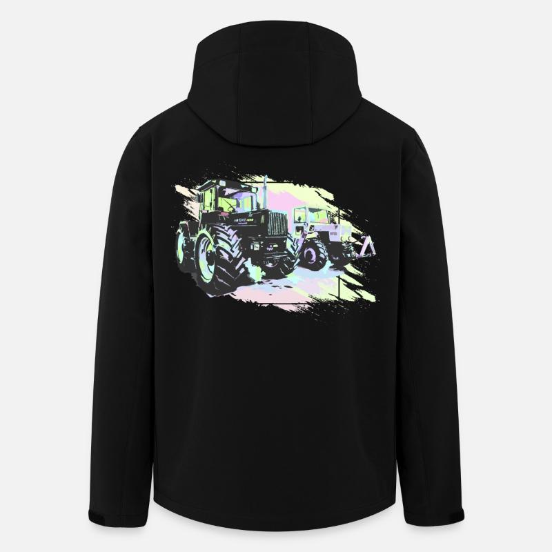 Vieux tracteurs - Veste softshell homme en polyester recyclé Stanley/Stella - noir